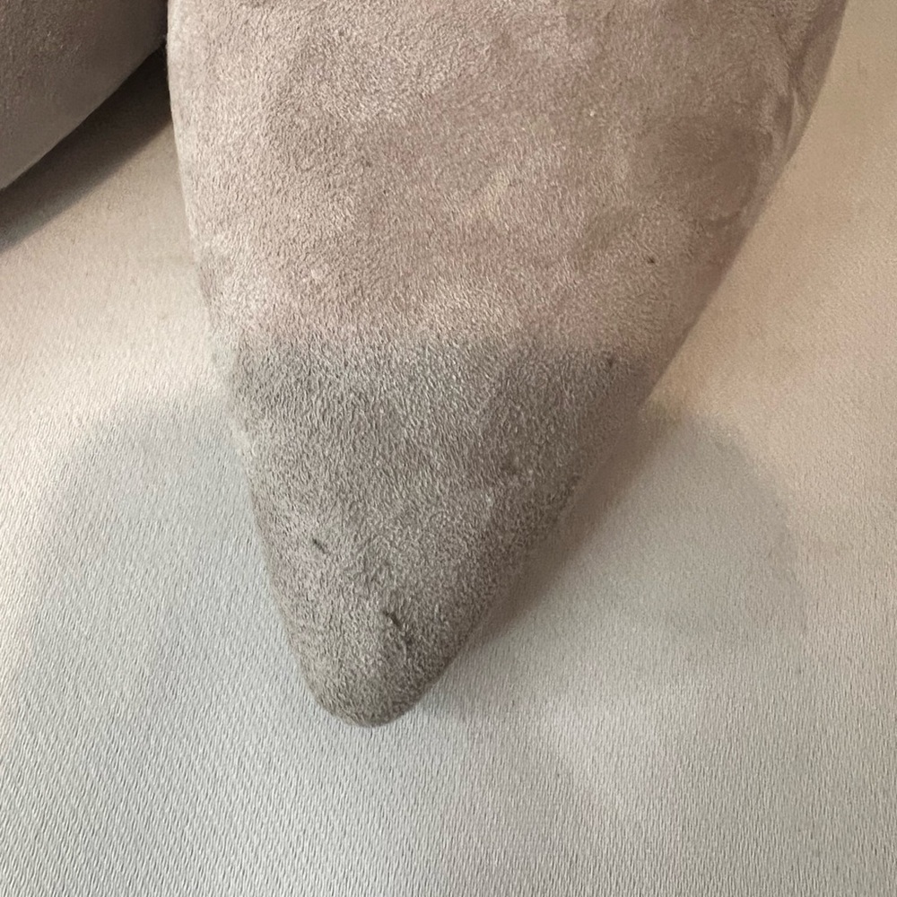 Franco Sarto Gray Suede Block Heel Pumps - Picture 8 of 9